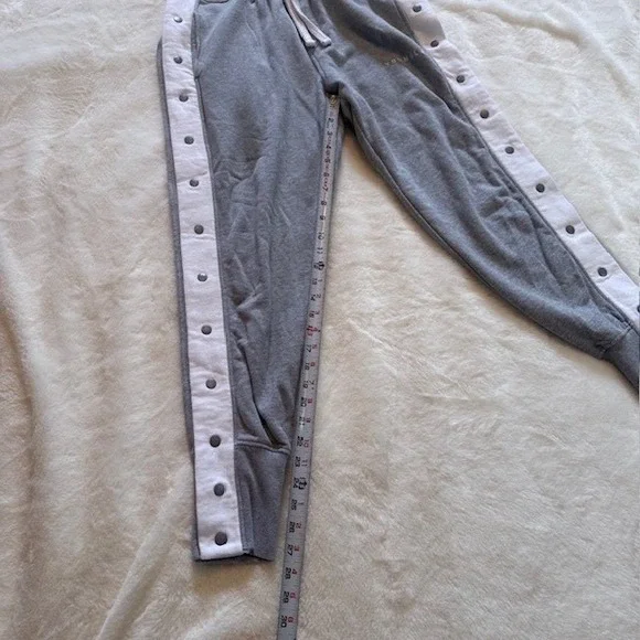 YoungLA 225 Snap-Off Joggers Mens Large Gray White Tear Away Sweatpants YLA2204 - Picture 6 of 9